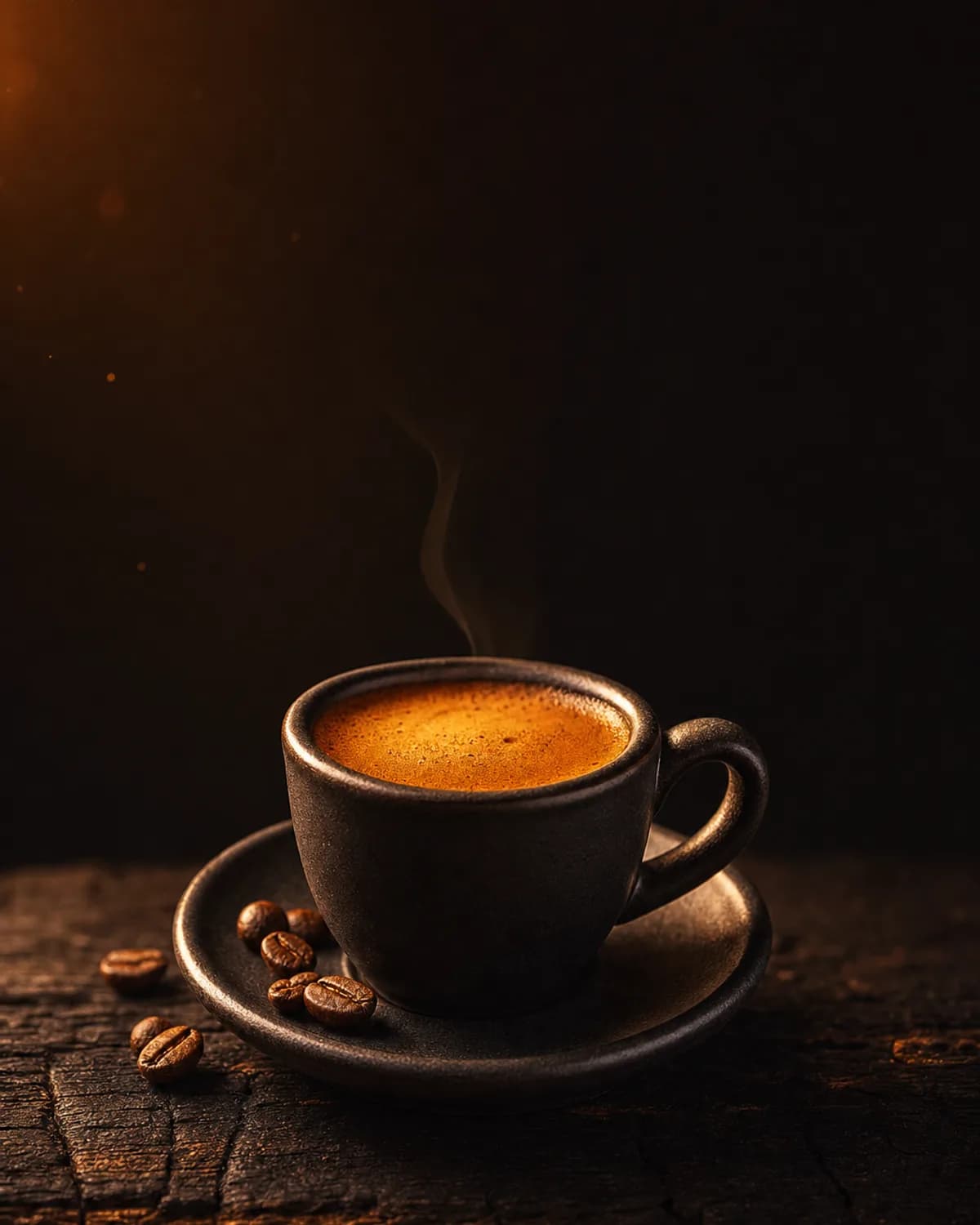 Espresso cup with golden crema